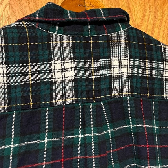 GAP Navy and Green Plaid Shirt - Picture 9 of 9